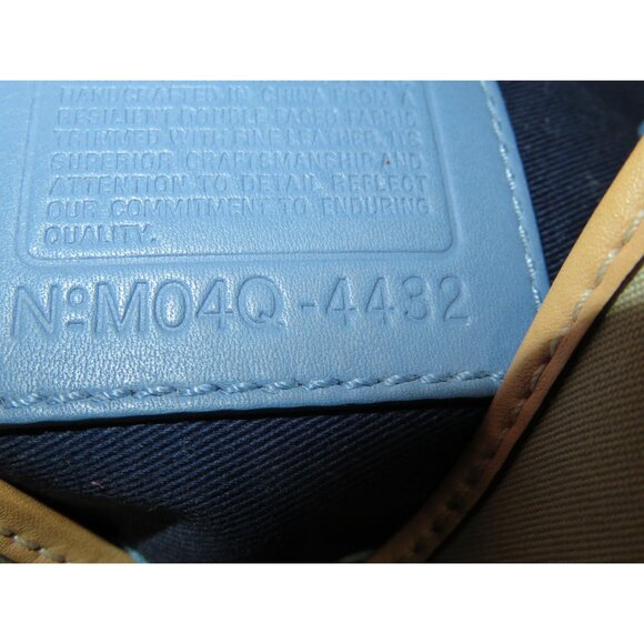 Coach 2004 Daisy Flap Hampton Cream Sateen & Blue and Tan Vachetta Leather - Picture 8 of 16